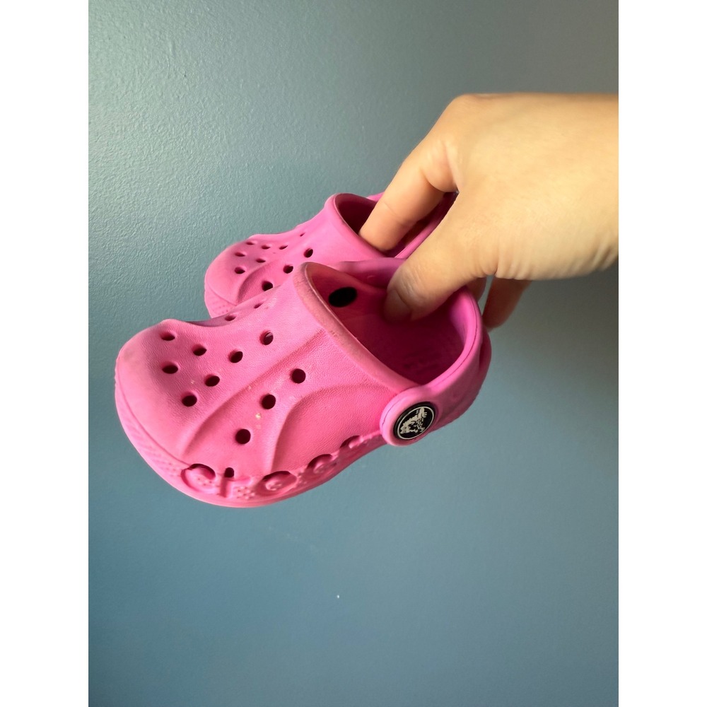 Crocs Classic Clog Toddler Girls Pink Slip On Water Shoes Size C4‎